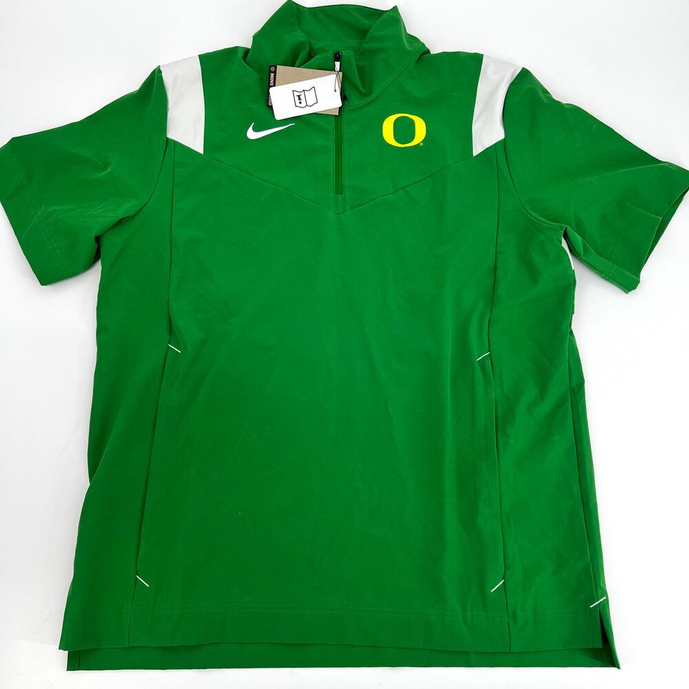 Nike Mens Oregon Ducks Green White Coaches Jacket Wind Shirt NEW Size L
